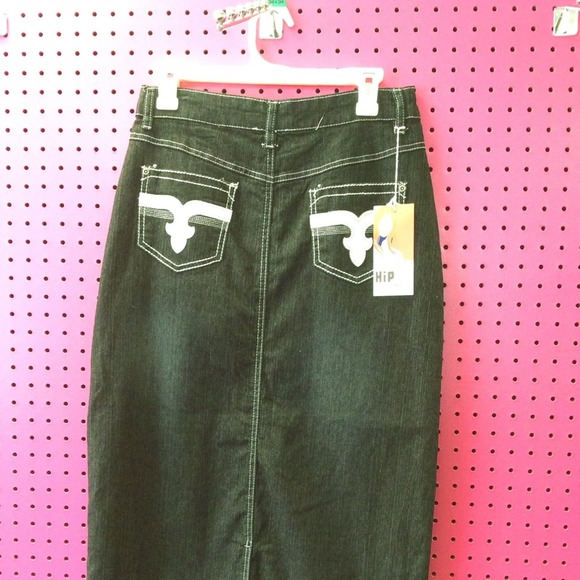 Long Denim Skirt-size 5 - Picture 1 of 3